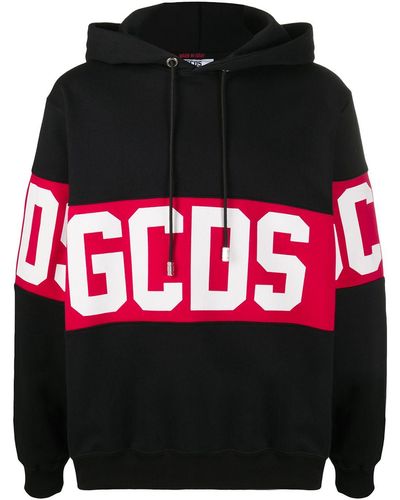 Gcds Sweat à capuche à logo imprimé - Noir