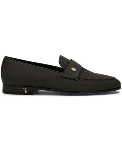 Billionaire Mocasines con placa del logo - Negro