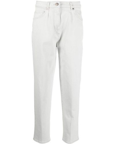 Peserico Ausgeblichene Tapered-Jeans - Weiß