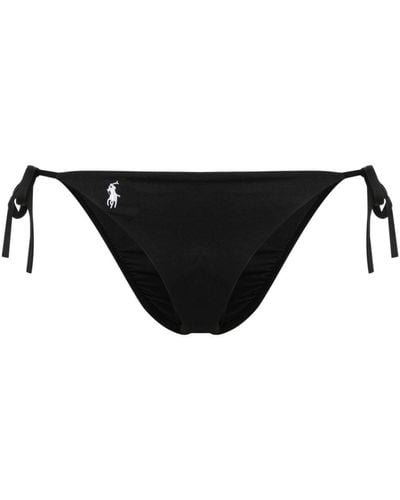 Polo Ralph Lauren Polo-pony-motif Bikini Bottom - Black