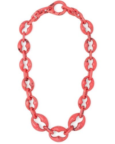 Prada Chain-link Necklace - Red
