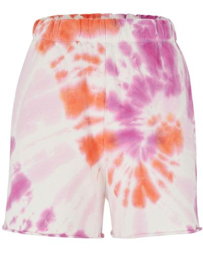 HUGO Shorts mit Batikmuster - Pink