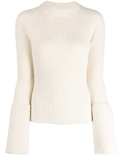 Sa Su Phi Crew-neck Cashmere Sweater - White