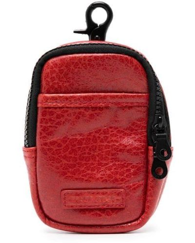 Private Stock Kew Zip Leather Pouch - Red