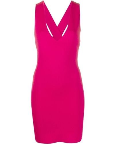 P.A.R.O.S.H. Knitted Bodycon Dress - Pink
