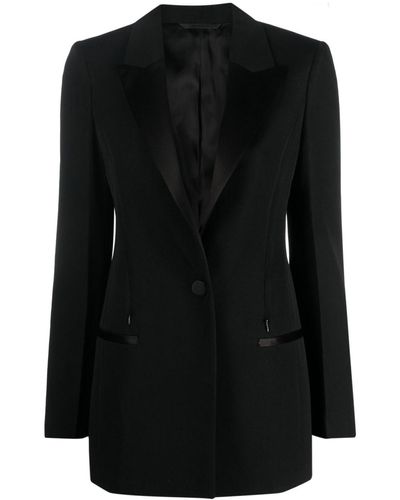Givenchy Blazer en laine à simple boutonnage - Noir