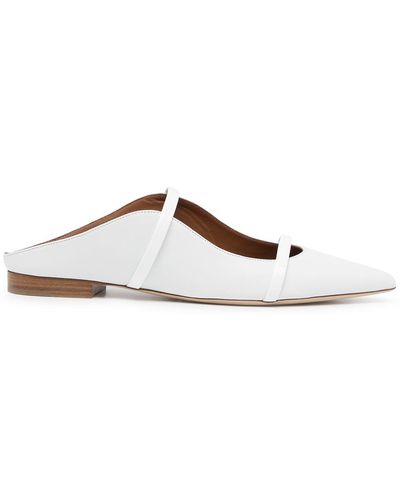 Malone Souliers Top Strap Mules - White