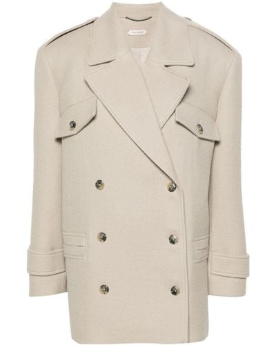 The Mannei Kemi Double-breasted Coat - Natural