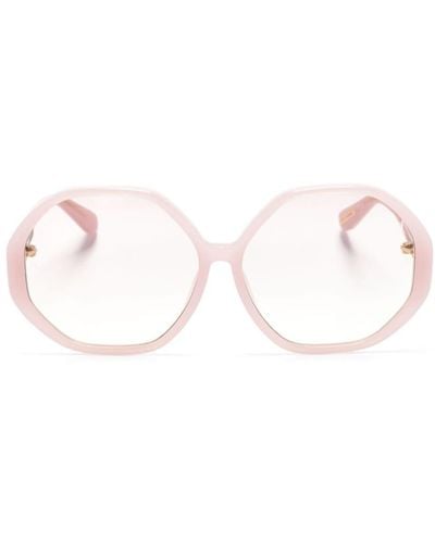 Linda Farrow Paloma Geometric-frame Sunglasses - Pink