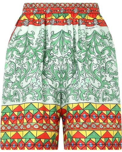 Dolce & Gabbana Twill Shorts Met Print - Meerkleurig