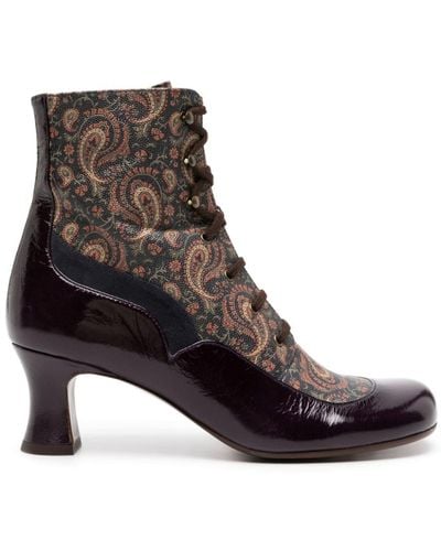 Chie Mihara Mylion Laarzen Met Paisley Print - Bruin