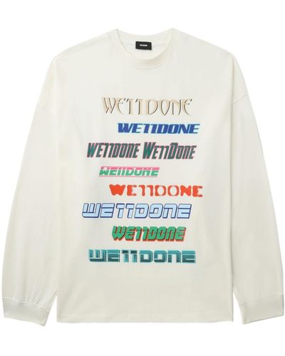 we11done T-shirt con stampa - Bianco
