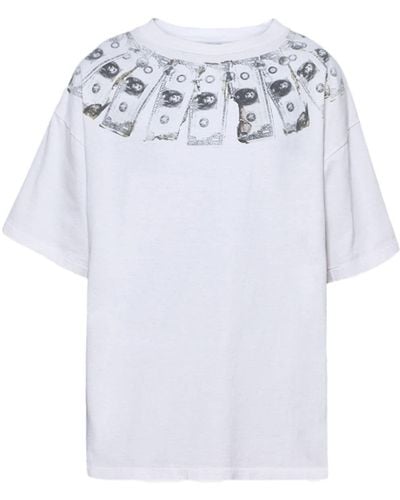 SAINT Mxxxxxx T-Shirt mit Geld-Print - Weiß