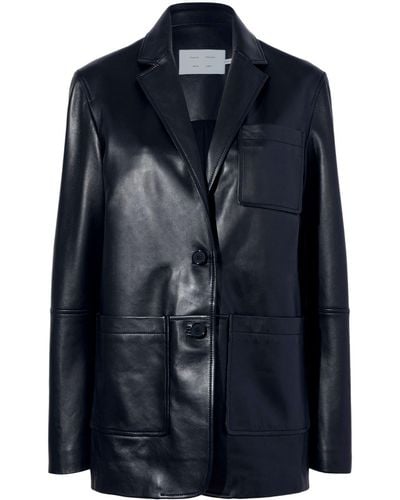 Proenza Schouler Tesema Buttoned Leather Jacket - Black