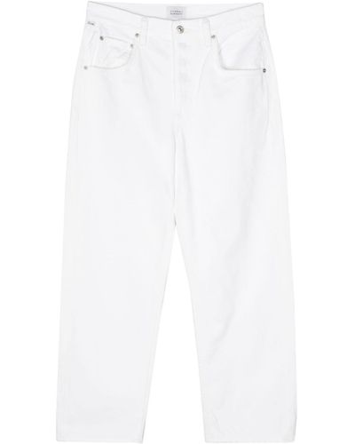 Citizens of Humanity Gerade Jeans mit hohem Bund - Weiß