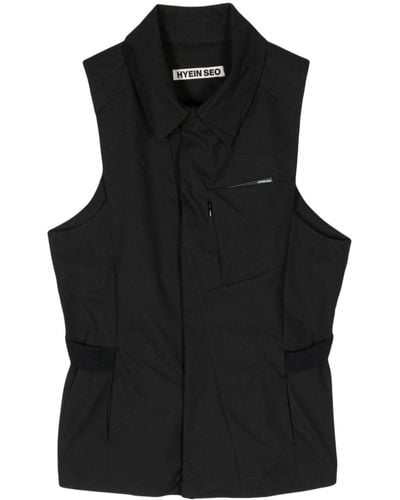 Hyein Seo Logo-print Sleeveless Shirt - Black