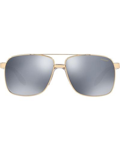 Versace Eckige Sonnenbrille - Mettallic