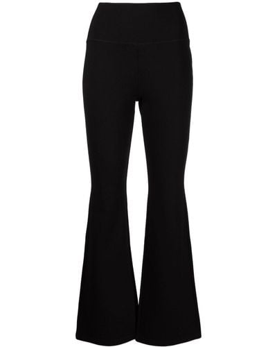 B+ AB Tonal-stitching High-waist Trousers - Black