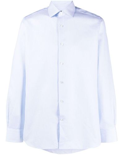 Zegna Overhemd Met Krijtstreep - Wit