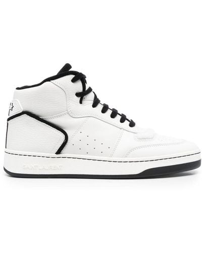 Saint Laurent SL/80 High-Top-Sneakers - Weiß