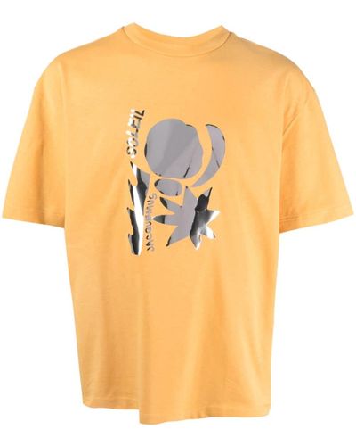 Jacquemus Le T-shirt Prata Abstract-pattern T-shirt - Orange