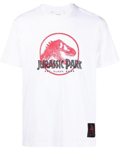 Neil Barrett T-Shirt mit "Jurassic Park"-Print - Weiß