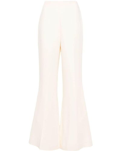 Twin Set Pressed-crease Flared Trousers - White