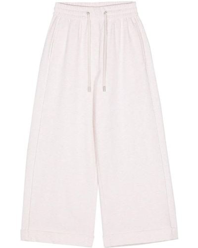 Peserico Mélange-effect Track Trousers - White