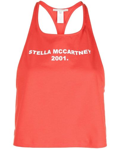 Stella McCartney Débardeur à logo imprimé - Rouge