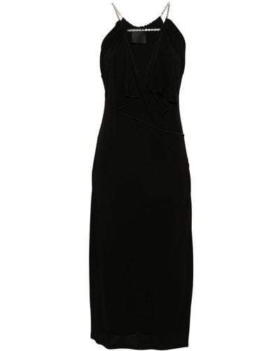 Givenchy Vestido midi con cuello halter - Negro