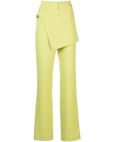 Paris Georgia Basics Detachable-apron Bootcut Pants - Yellow