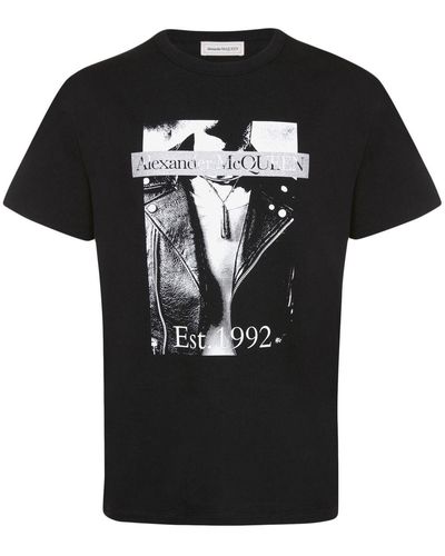 Alexander McQueen T-Shirt mit Logo-Print - Schwarz