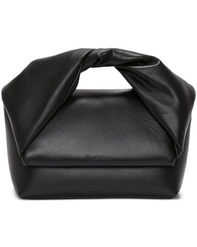 JW Anderson Medium Twister Leather Tote Bag - Black
