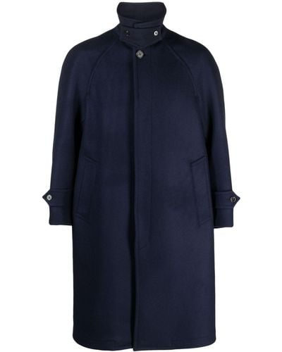 Mackintosh Boston Wool Overcoat - Blue