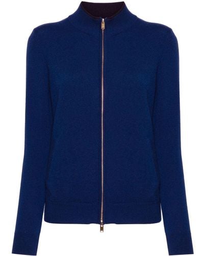 N.Peal Cashmere Cardigan Ayla in cashmere biologico - Blu