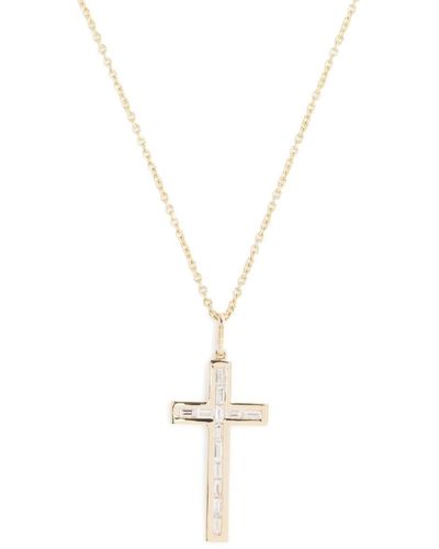 Sydney Evan 14kt Yellow-gold Diamond Cross-pendant Necklace - Metallic