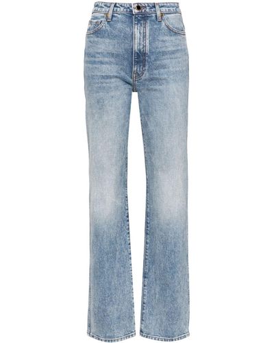 Khaite Mid-rise Straight-leg Jeans - Blue