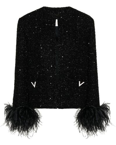 Valentino Garavani Glaze Metallic Tweed Jacket - Black