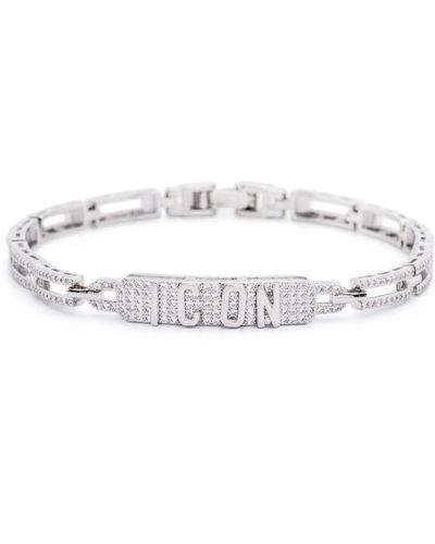 DSquared² Icon Articulated Bracelet - White