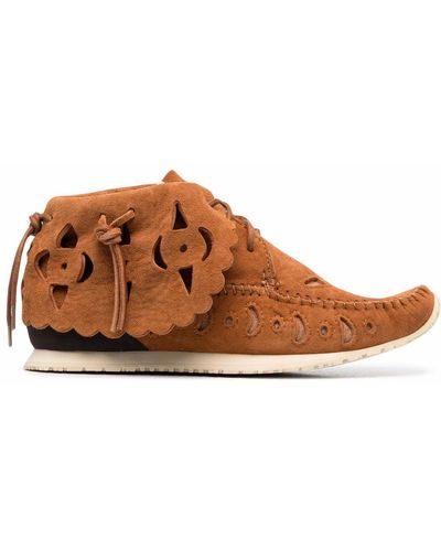 Visvim Cut-out Moccasin Ankle Boots - Brown