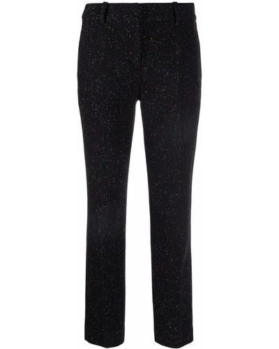 Ermanno Scervino Speckle-knit Tailored Trousers - Black