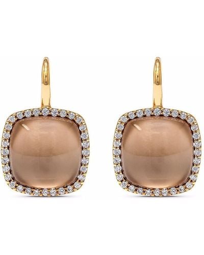 Roberto Coin 18kt Rose Gold Cocktail Smokey Quartz And Diamond Drop Earrings - Pink