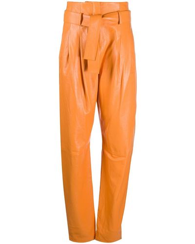 WANDERING Pantaloni affusolati a vita alta - Arancione