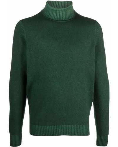Malo Roll-neck Rib-trimmed Sweater - Green