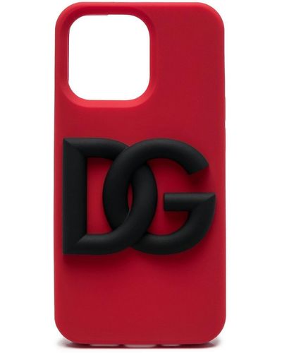 Dolce & Gabbana Étui pour smartphone à plaque logo - Rouge