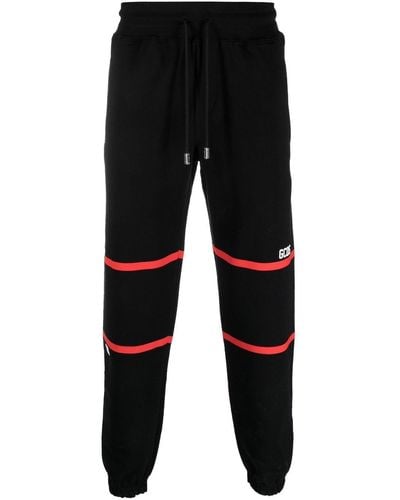Gcds Pantalon de jogging en coton à rayures - Noir