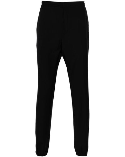 ZEGNA Pressed-crease Wool Trousers - Black