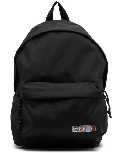 SAINT Mxxxxxx Logo-patch Backpack - Black