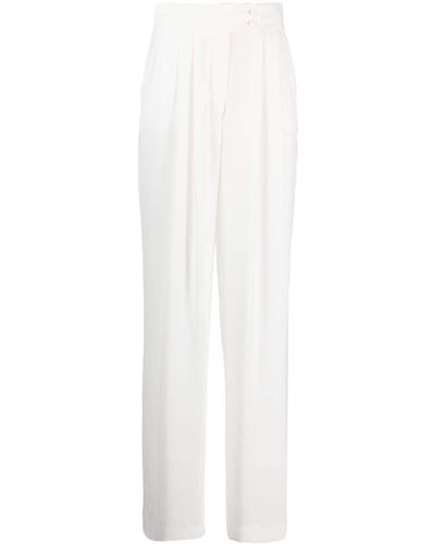 Styland Pantalon ample à taille haute - Blanc