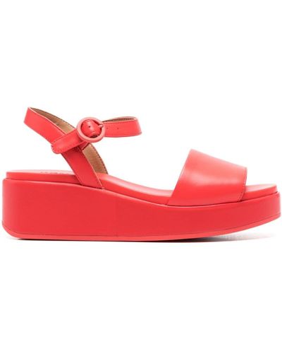 Camper Misia 55mm Leather Sandals - Red